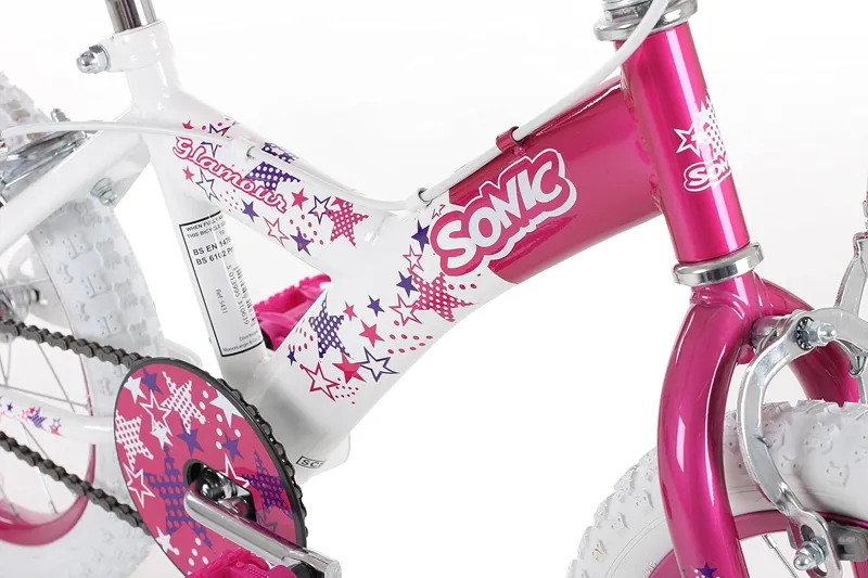 Sonic Glamour 2 16 Inch Wheel Kids BMX Bike Pink 6 Sonic Glamour 2 16 Inch Wheel Kids BMX Bike Pink - Image 4