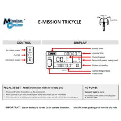 Mission E-Mission Electric Adult Tricycle Black 9 Mission E-Mission Electric Adult Tricycle Black -Good Velo Supply Sales Store 1missionlbkd201
