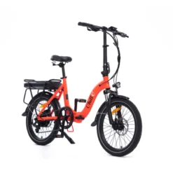 Chill-e Low Step Folding Electric Bike Orange -Good Velo Supply Sales Store CHILL E20RED