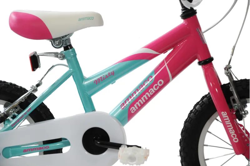 Ammaco Misty 14 Inch Wheel Kids Bike Pink And Blue 4 Ammaco Misty 14 Inch Wheel Kids Bike Pink And Blue - Image 2