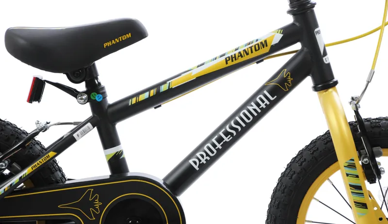 Professional Phantom 14 Inch Wheel Kids Bike Black 4 Professional Phantom 14 Inch Wheel Kids Bike Black - Image 2