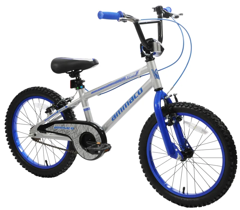 Ammaco Storm 18 Inch Wheel Kids Bike Silver 3 Ammaco Storm 18 Inch Wheel Kids Bike Silver