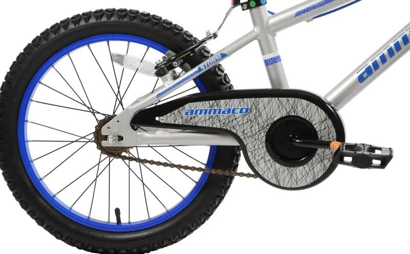Ammaco Storm 18 Inch Wheel Kids Bike Silver 6 Ammaco Storm 18 Inch Wheel Kids Bike Silver - Image 4