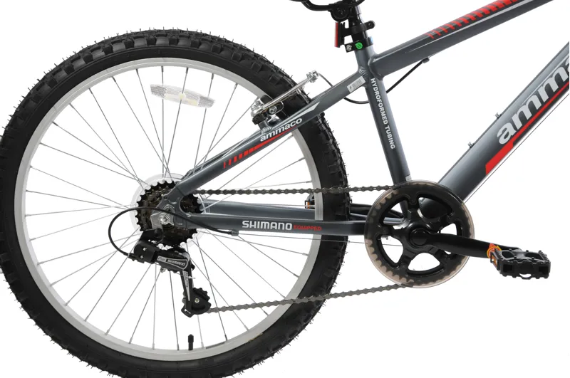 Ammaco Viper 24 Inch Wheel Kids Mountain Bike Grey 5 Ammaco Viper 24 Inch Wheel Kids Mountain Bike Grey - Image 3