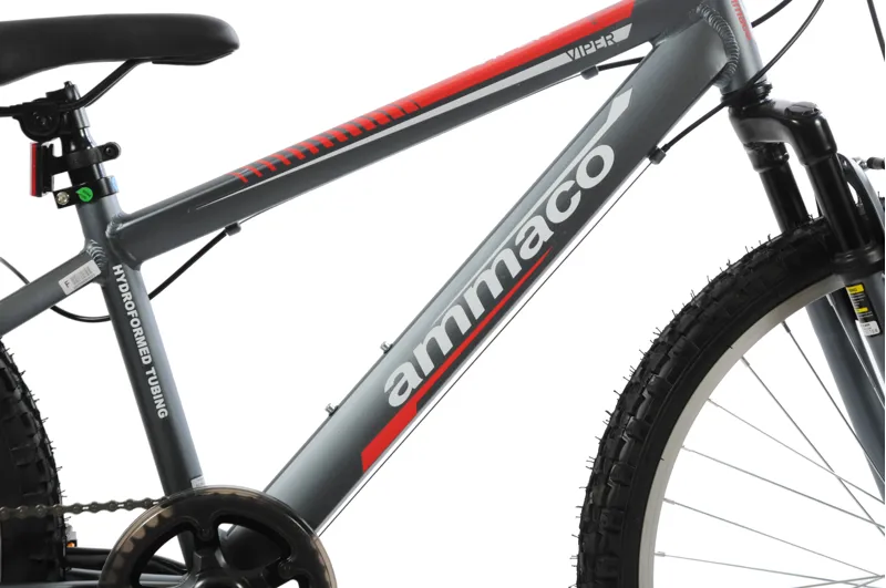 Ammaco Viper 24 Inch Wheel Kids Mountain Bike Grey 4 Ammaco Viper 24 Inch Wheel Kids Mountain Bike Grey - Image 2
