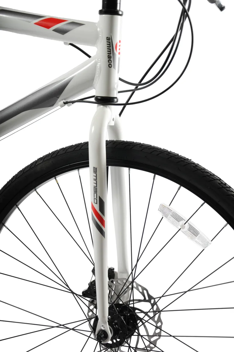 Ammaco Ridgeway Sports Hybrid Bike White 6 Ammaco Ridgeway Sports Hybrid Bike White - Image 4