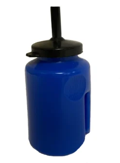 Kids Small Water Bottle And Straw Blue