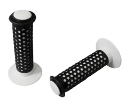 BMX Flanged Black/White Handlebar Grips 9 BMX Flanged Black/White Handlebar Grips -Good Velo Supply Sales Store hg305
