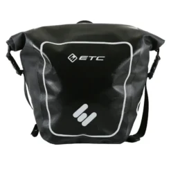 ETC Arid Waterproof Roll Top Pannier Bag Black -Good Velo Supply Sales Store lu948B