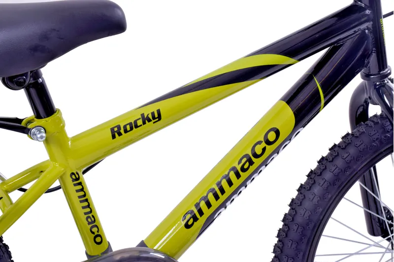 Ammaco Rocky Boys 18 Inch Wheel Kids Bike Green And Black 5 Ammaco Rocky Boys 18 Inch Wheel Kids Bike Green And Black - Image 3