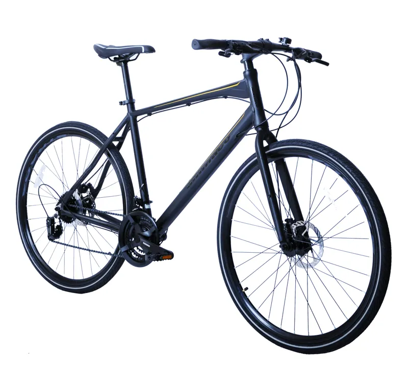 Ammaco Strada Sports Hybrid Bike Black 3 Ammaco Strada Sports Hybrid Bike Black